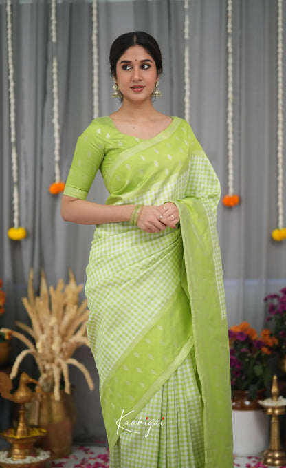 Blended Silk Saree - Light Green Sarees