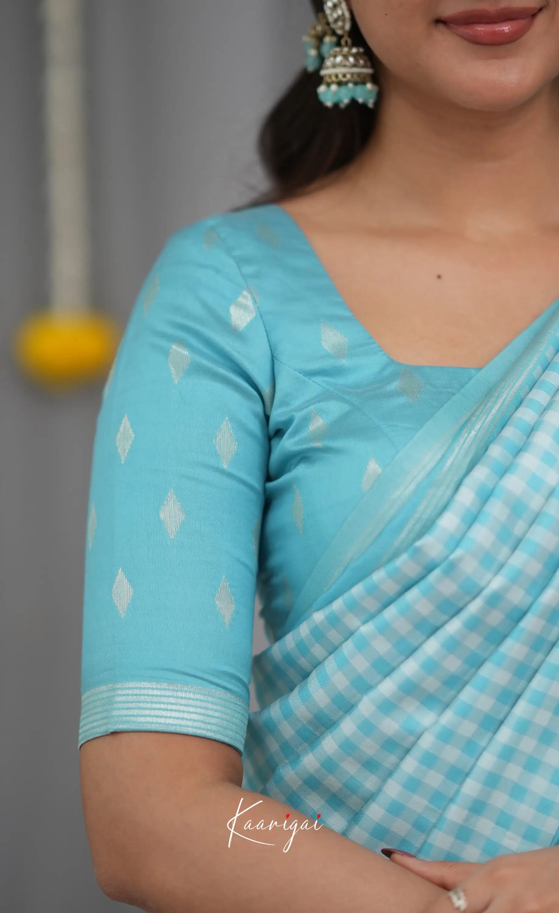 Blended Silk Saree - Sky Blue Sarees