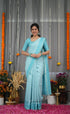 Blended Silk Saree - Sky Blue Sarees