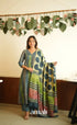 Blue shades Jaipur Cotton A-line Salwar Set - salwar