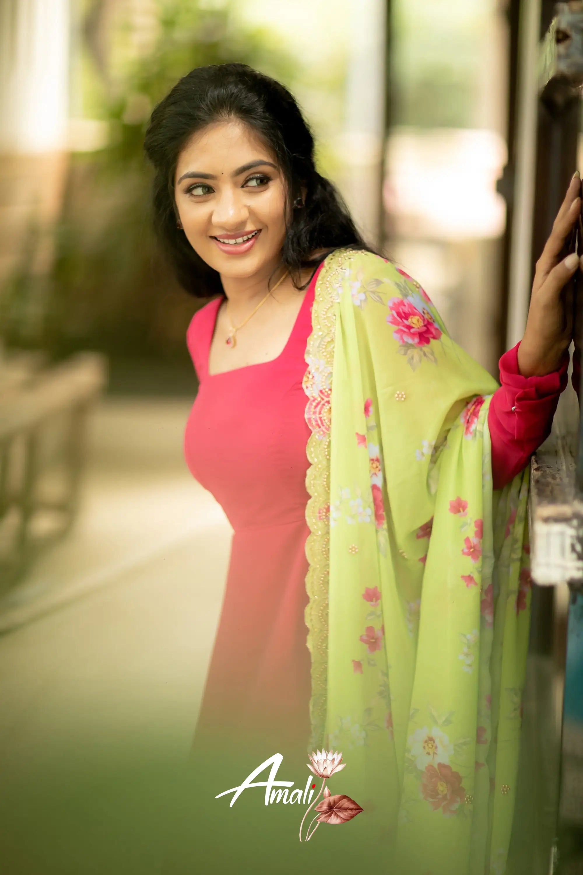 Bright Pink Georgette Anarkali Anarkalis