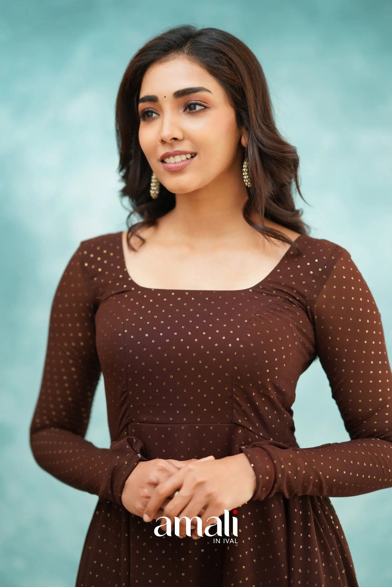 Brown Georgette Anarkali Anarkalis