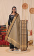 Brownish Grey With Black Chettinad Cotton Dupatta salwar