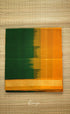 Chaarvi- Bottle Green With Orange Kanchi Silk Cotton Saree Sarees