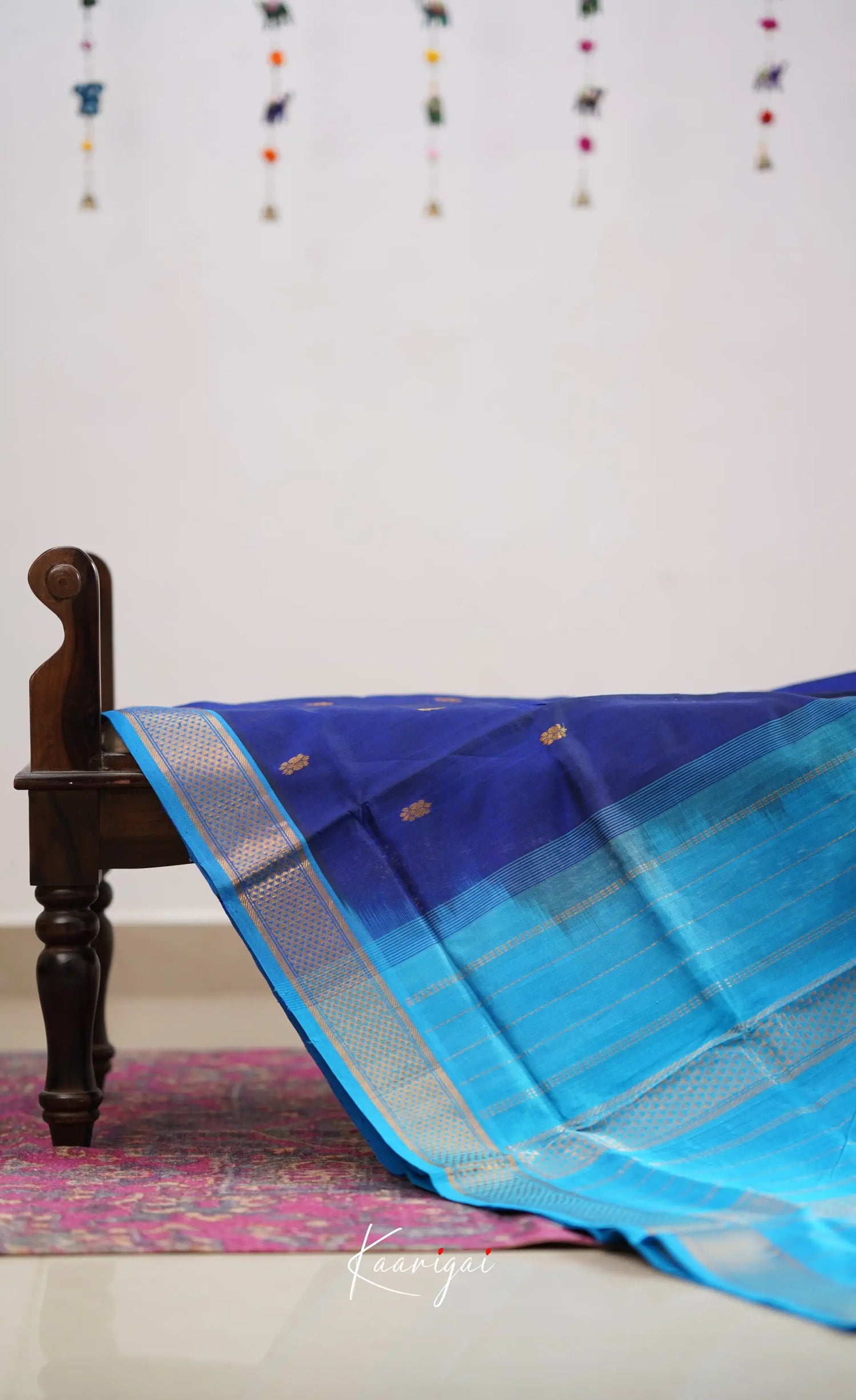 Chaarvi- Light Blue With Kanchi Silk Cotton Saree Sarees