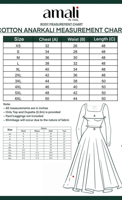 Chettinad Cotton Anarkali - Two Tone Sea Blue and Blue Anarkalis