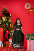 Christmas Croptop & Skirt - Dark Green Kids-Suttis