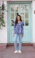 Dark Blue Jaipur Hand Block-Printed Short Top - salwar