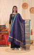 Dark Blue With Light Blue Chettinad Cotton Dupatta salwar