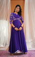 Dark Purple Georgette Anarkali Anarkalis