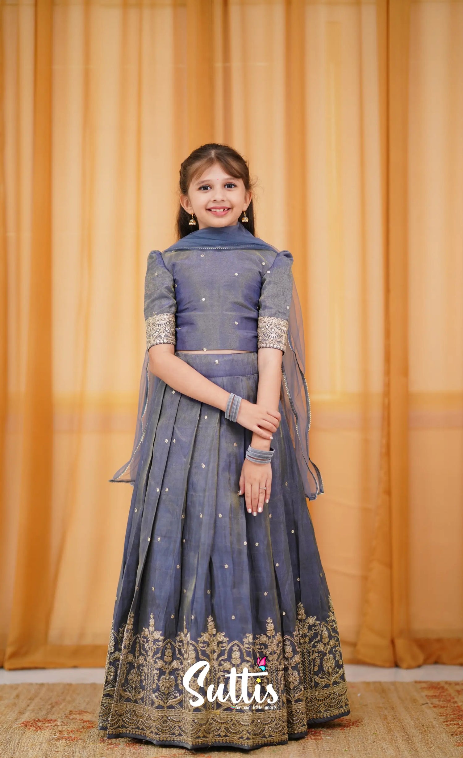 Gaji Silk Croptop & Skirt - Blueish Grey – Ivalinmabia Gaji Silk Croptop & Skirt - Blueish Grey – Ivalinmabia