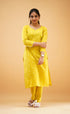 Greenish Yellow Handloom Cotton Co-Ord Set