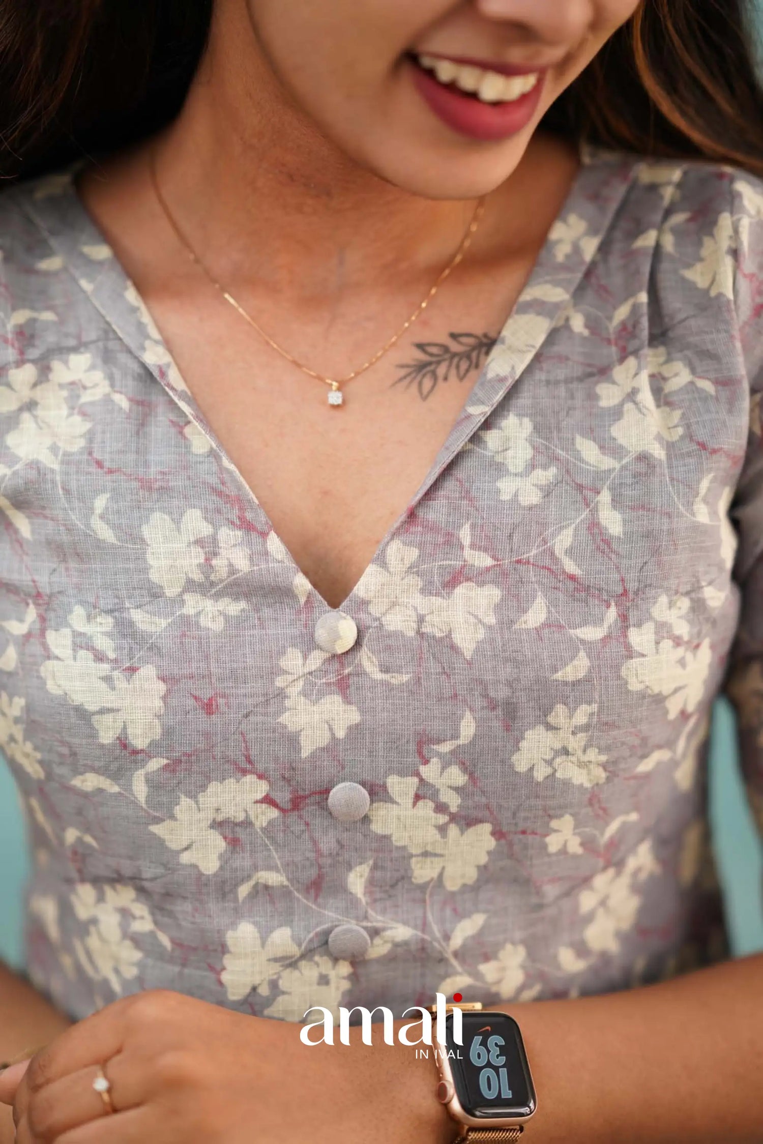 Grey Semi Linen Co-ord Set Co-ord sets