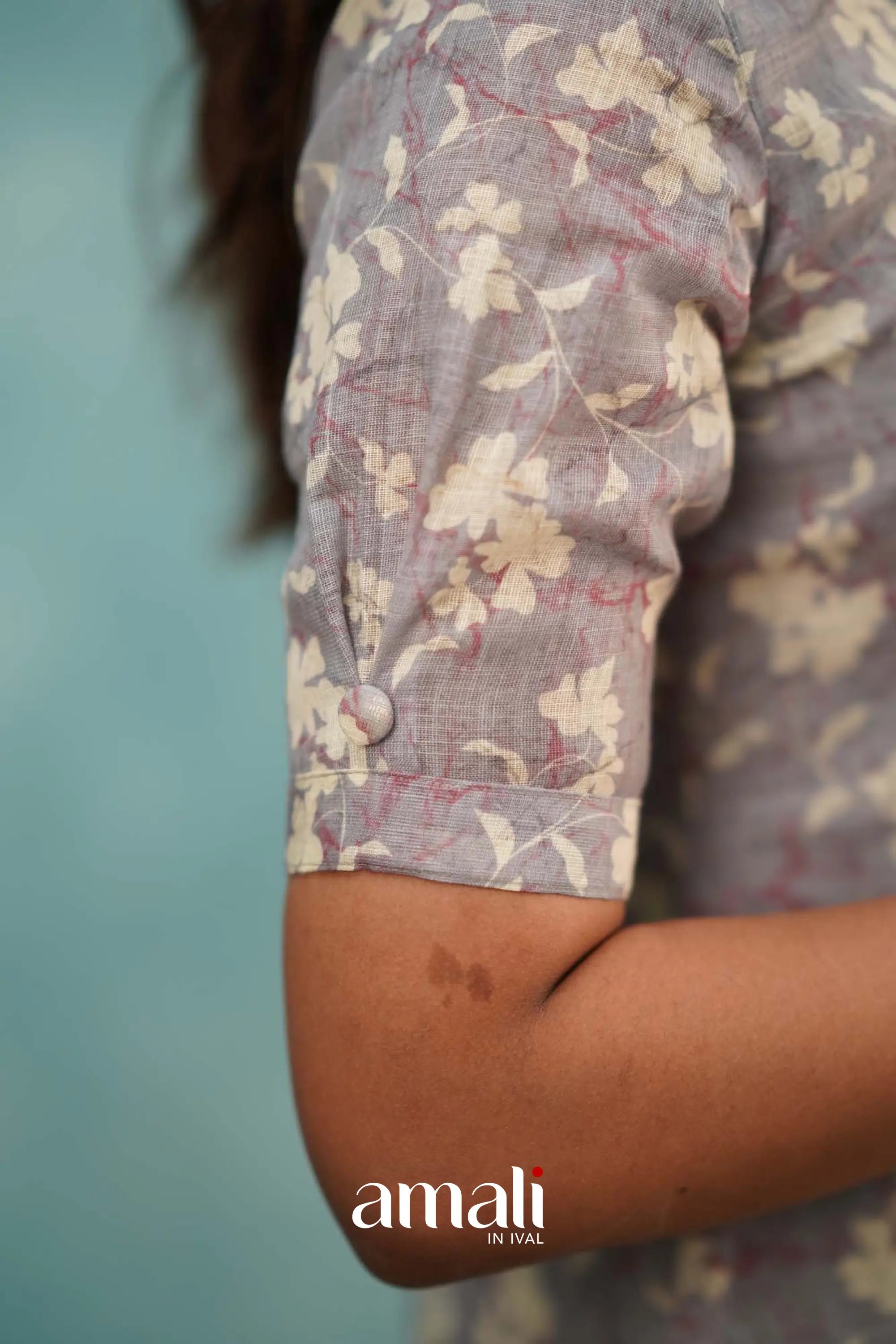 Grey Semi Linen Co-ord Set Co-ord sets