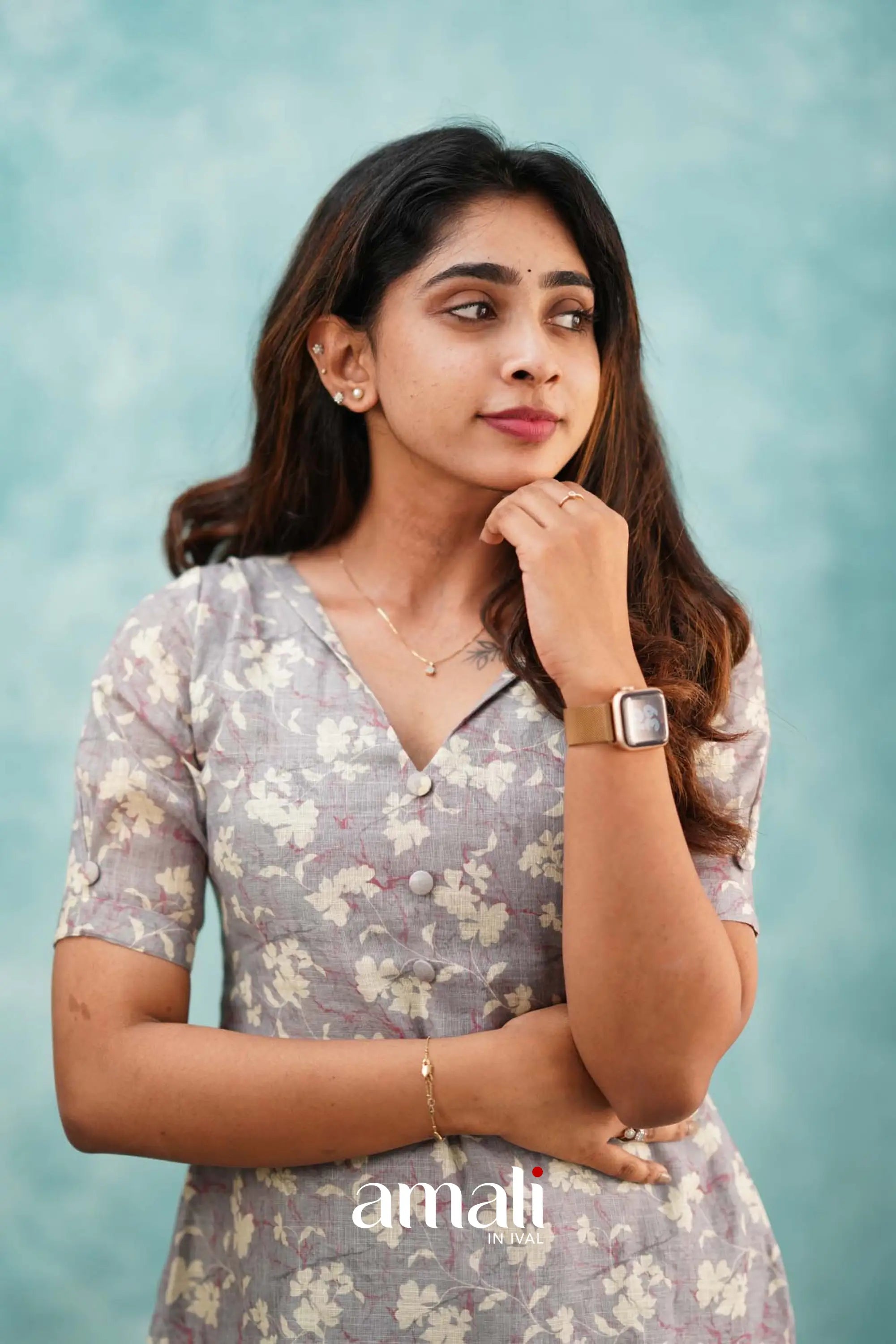 Grey Semi Linen Co-ord Set Co-ord sets