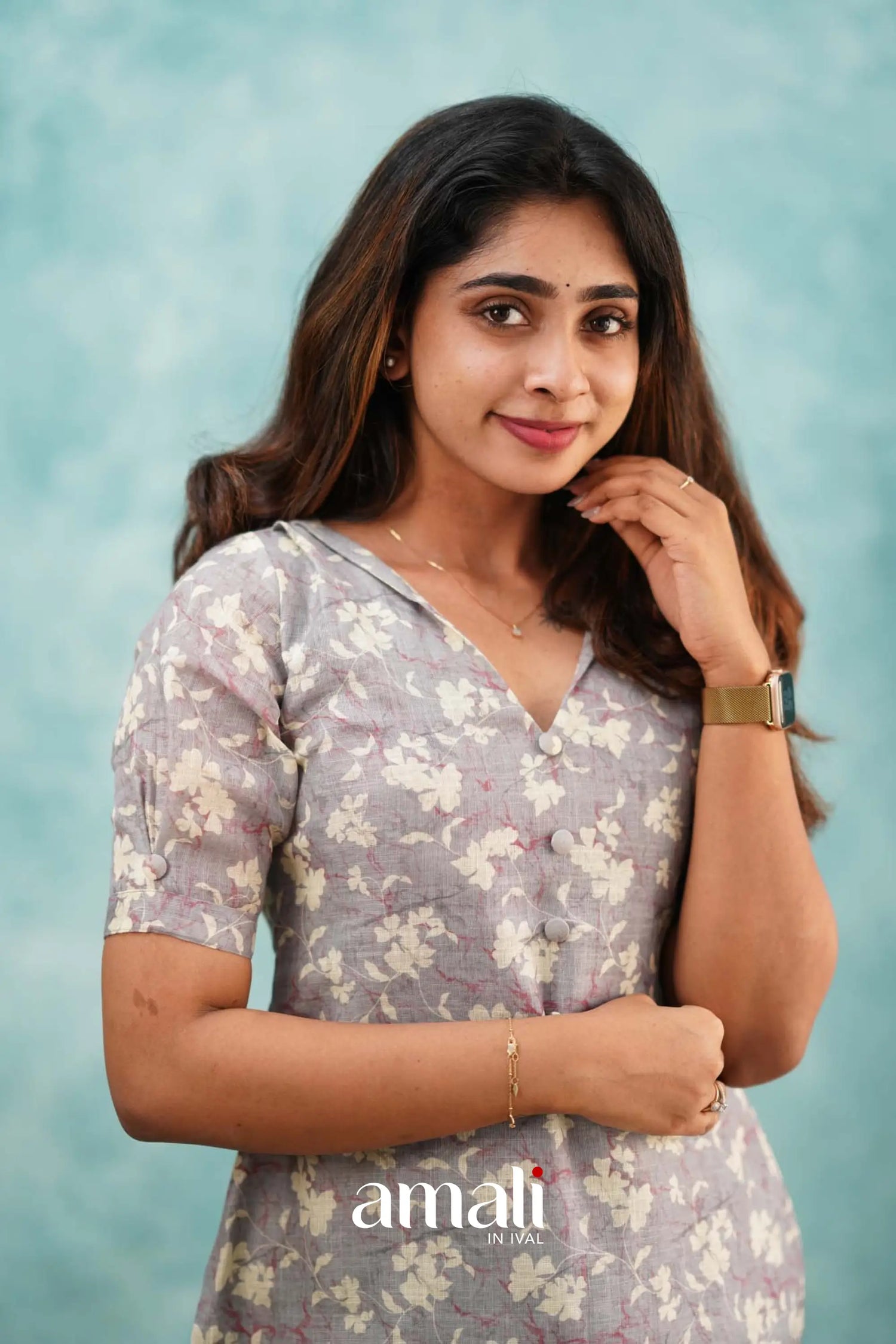 Grey Semi Linen Co-ord Set Co-ord sets