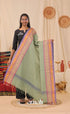 Greyish Sea-Green With Multicolours Chettinad Cotton Dupatta salwar