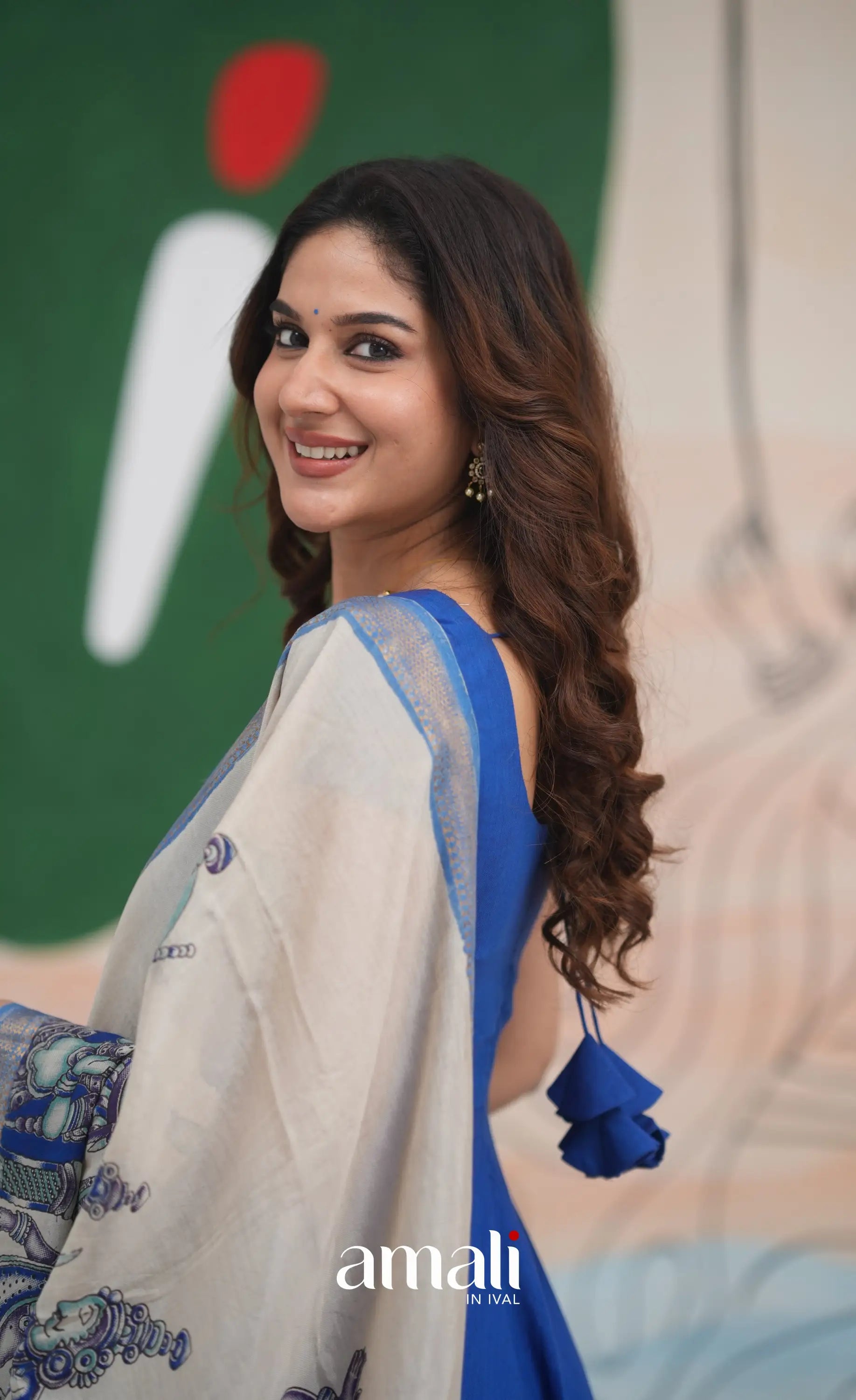 Ink Blue and Turquoise Mangalagiri Cotton Anarkali Anarkalis