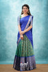 Izhaiyini - Dark Green And Blue Banarasi Tissue Halfsaree Half Sarees