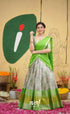 Izhaiyini - Green Floral Organza Halfsaree - Half Sarees
