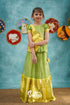 Izhaiyini - Green Organza Top And Skirt Kids-Suttis