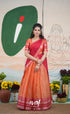 Izhaiyini Halfsaree - Orange and Red Half Sarees
