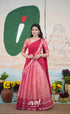 Izhaiyini Halfsaree - Pink and Bright Red Half Sarees