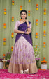 Izhaiyini Kota Halfsaree - Light Lavender and Purple Half Sarees