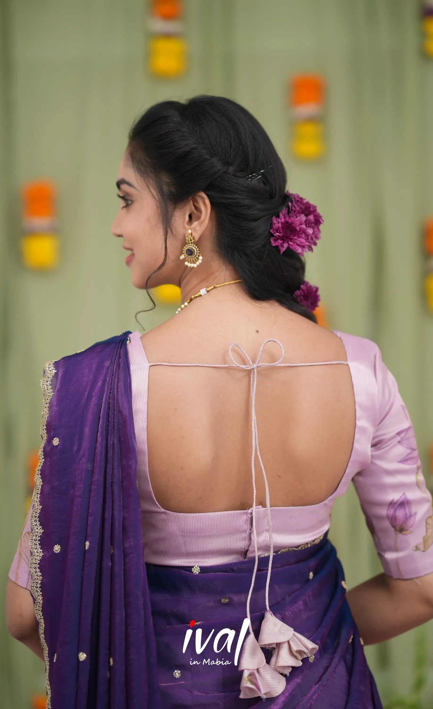 Izhaiyini Kota Halfsaree - Light Lavender and Purple Half Sarees