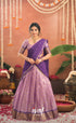 Izhaiyini Organza Halfsaree - Lavender and Purple - Half Sarees