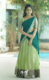 Izhaiyini Organza Halfsaree - Pista Green Half Sarees