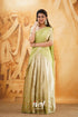 Izhaiyini - Pastel Green Banarasi Tissue Halfsaree Half Sarees