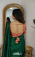 Jaipur Hand Block Printed Stretchable Blouse - orange shade