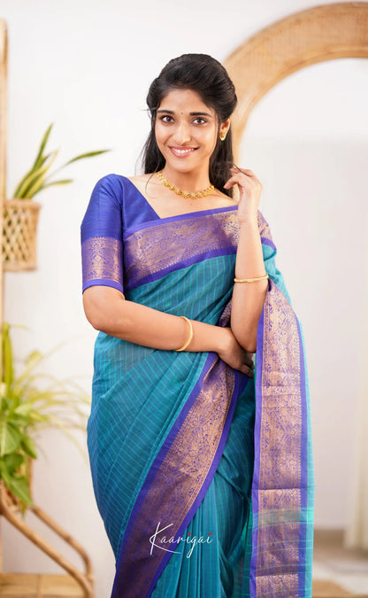 Kamakshi Light Blue Shade And Bright Tone Sarees