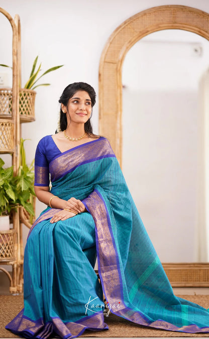 Kamakshi Light Blue Shade And Bright Tone Sarees