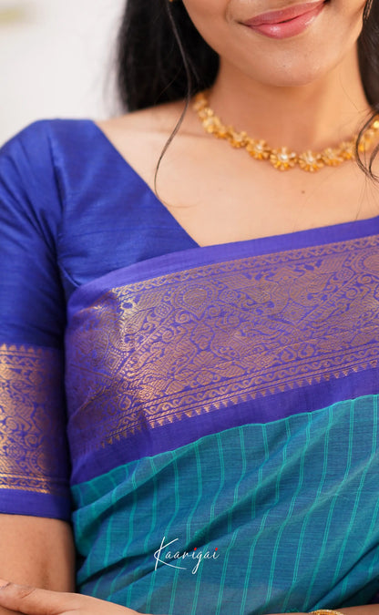 Kamakshi Light Blue Shade And Bright Tone Sarees