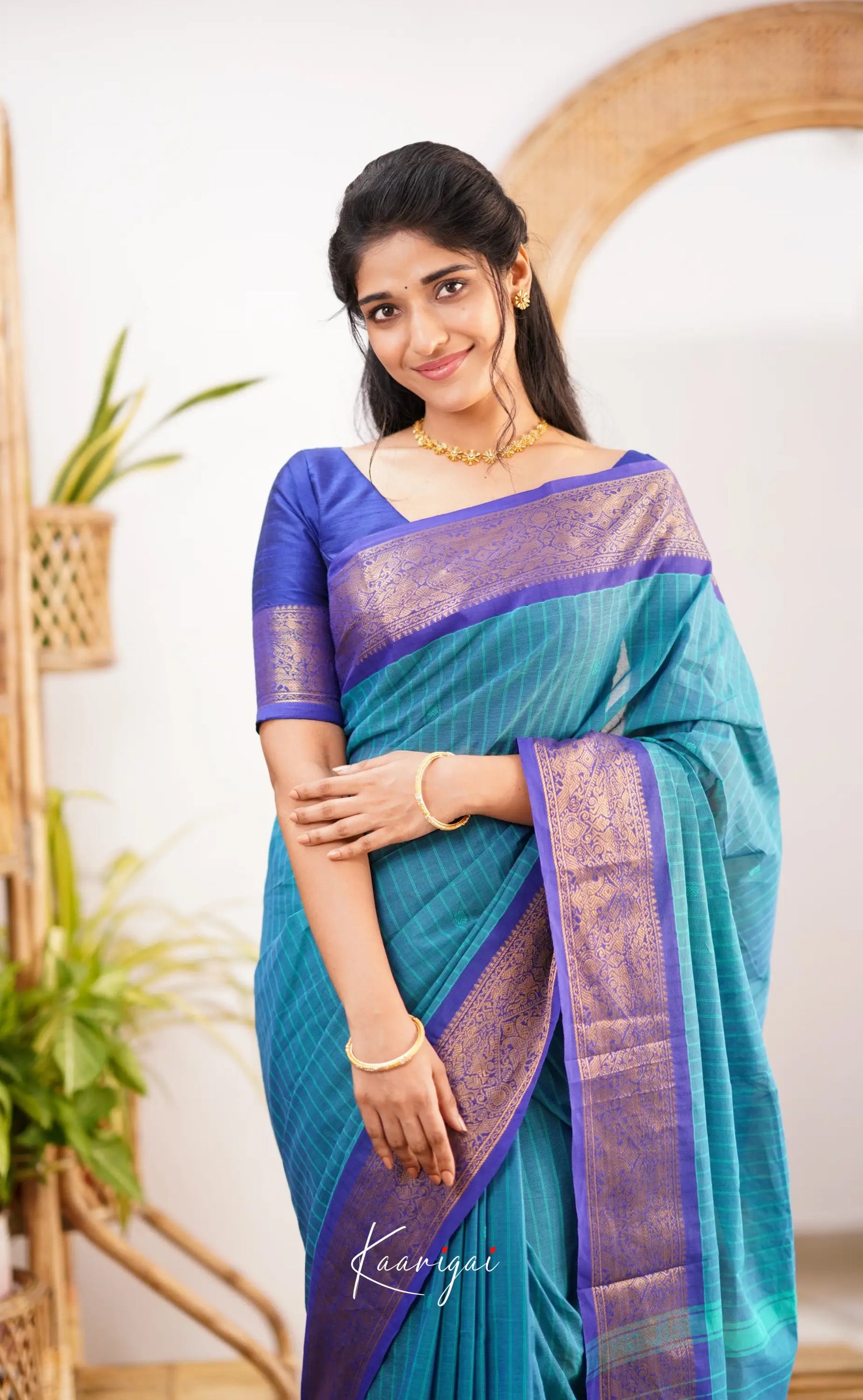 Kamakshi Light Blue Shade And Bright Tone Sarees