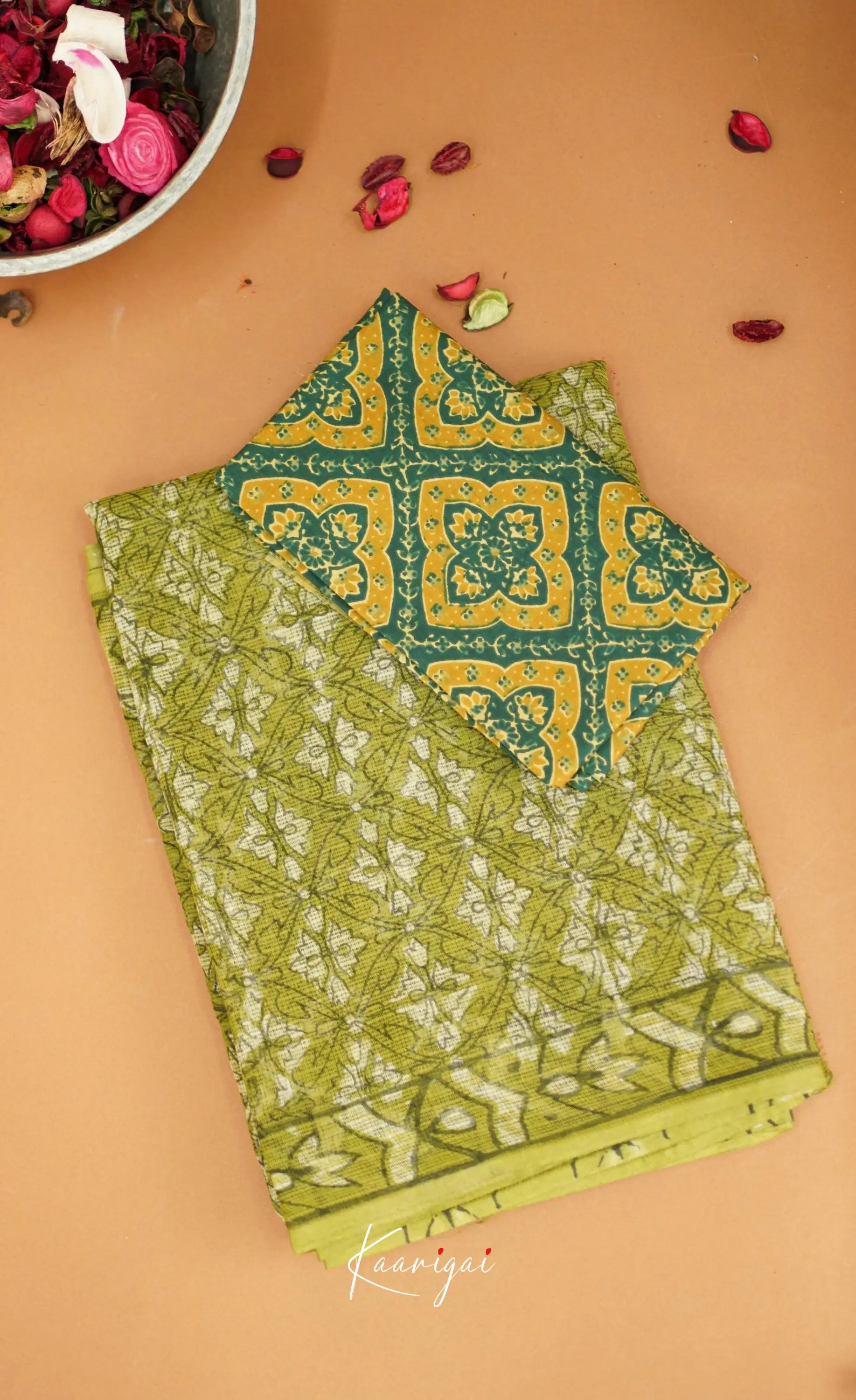 Kamali Kota Saree - Henna Green Sarees