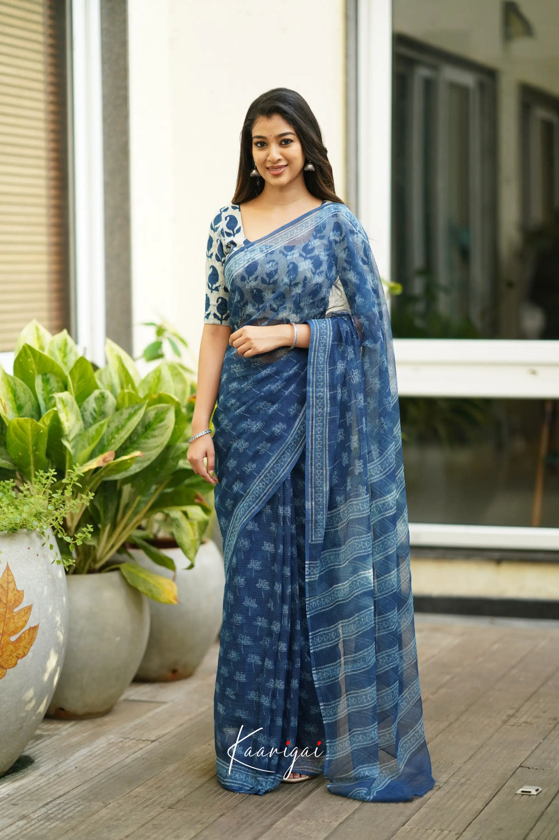 Kamali Kota Saree - Indigo Sarees