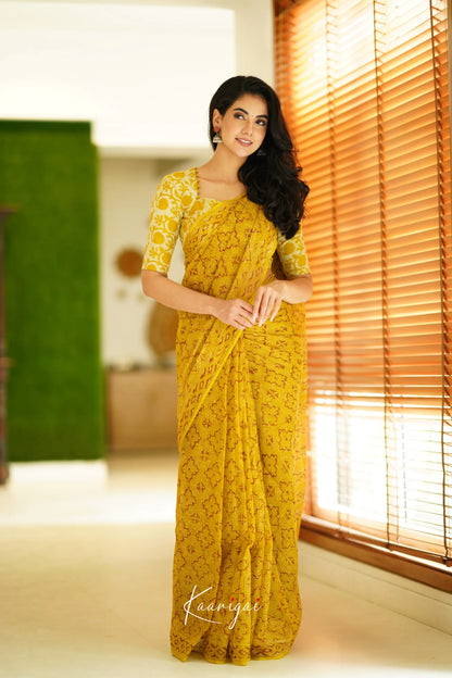 Kamali Kota Saree - Mustard Yellow Sarees