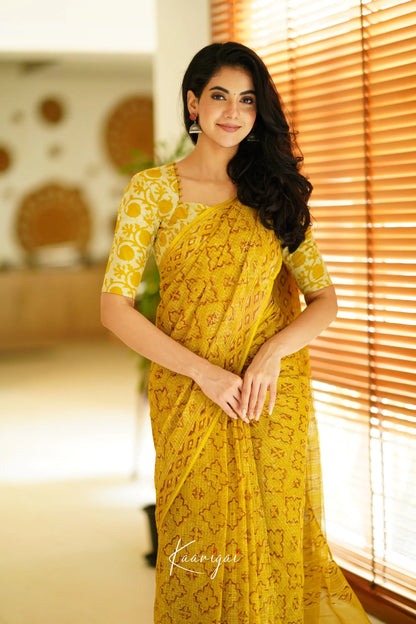 Kamali Kota Saree - Mustard Yellow Sarees