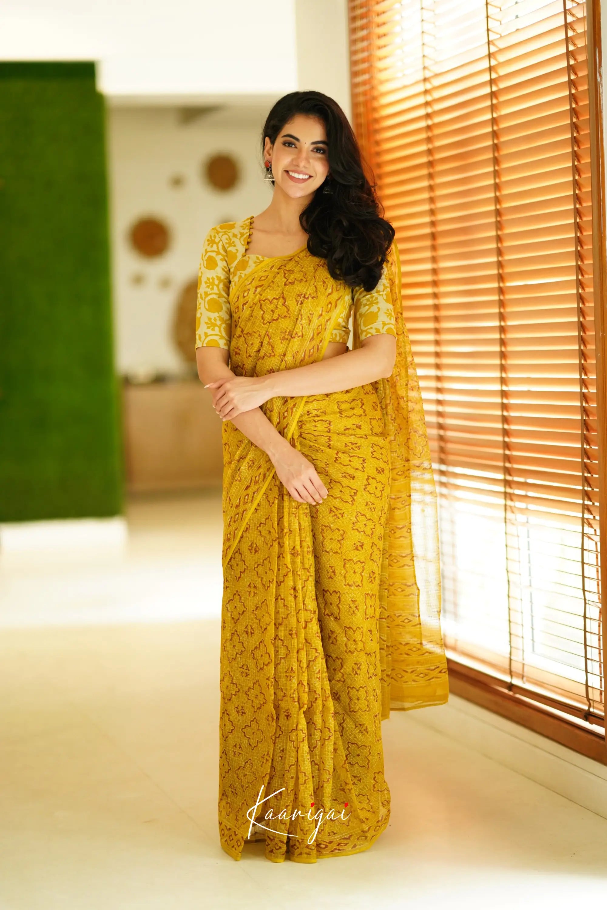 Kamali Kota Saree - Mustard Yellow Sarees