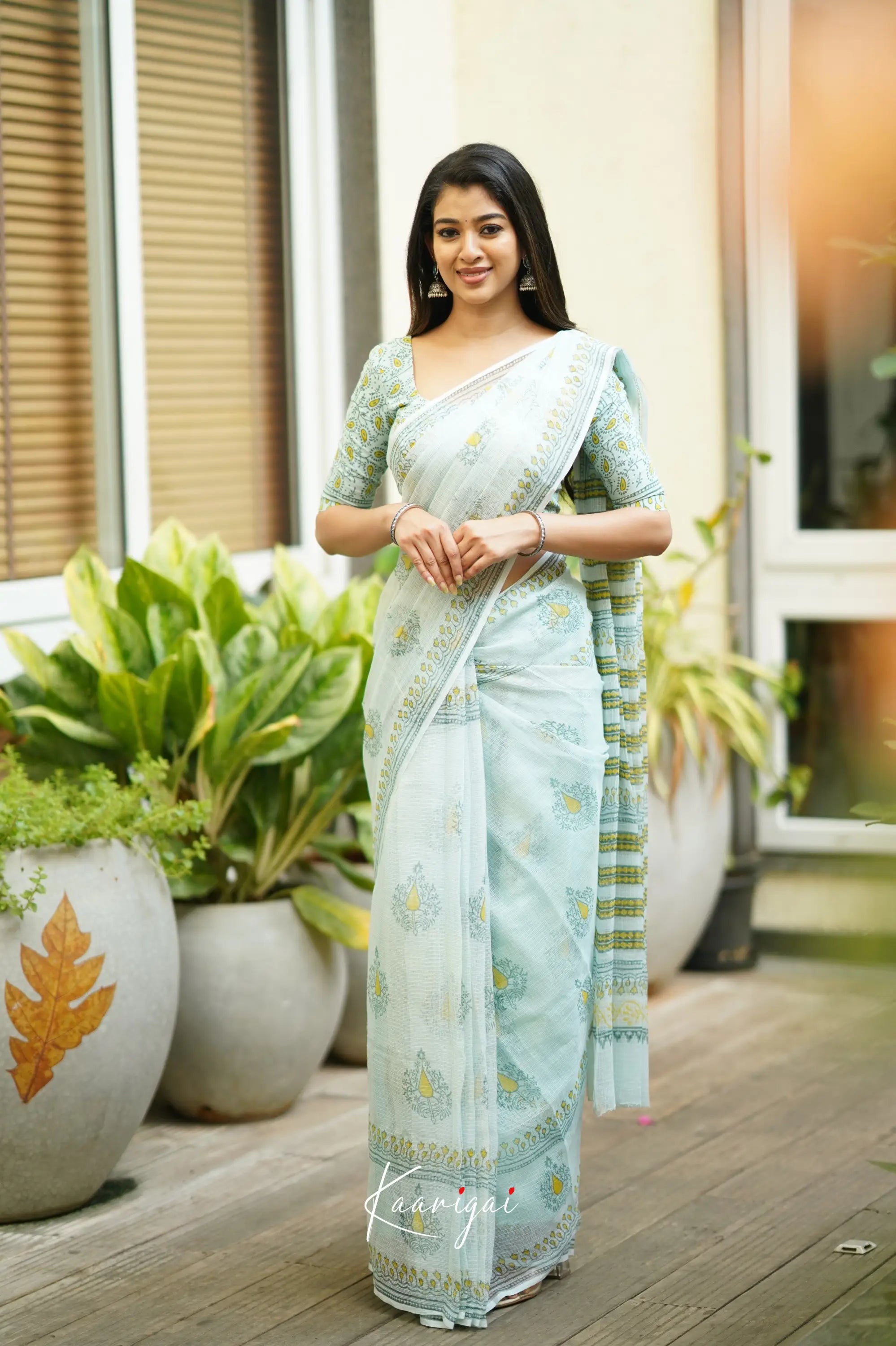 Kamali Kota Saree - Pastel Blue Sarees