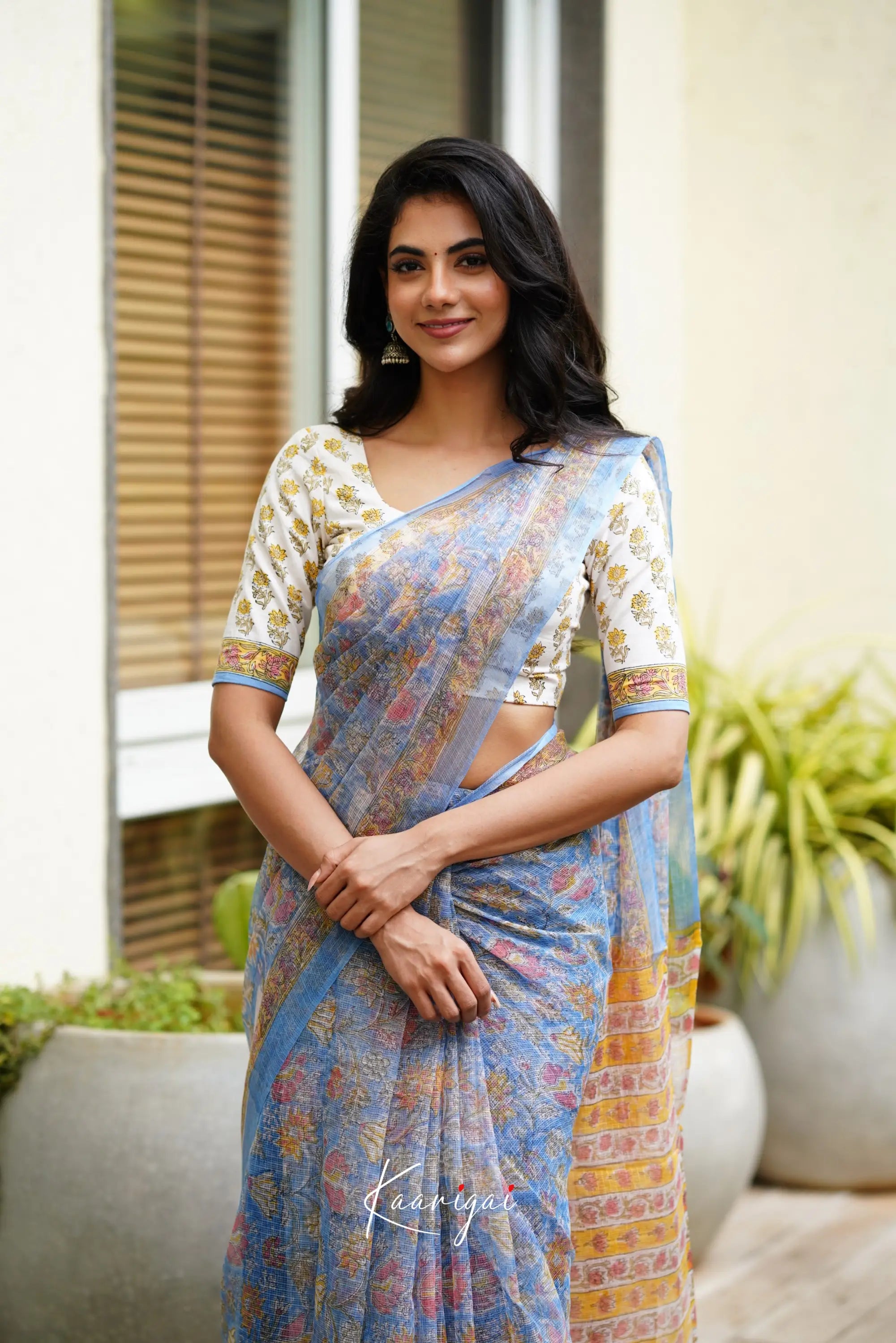 Kamali Kota Saree - Pastel Blue Sarees