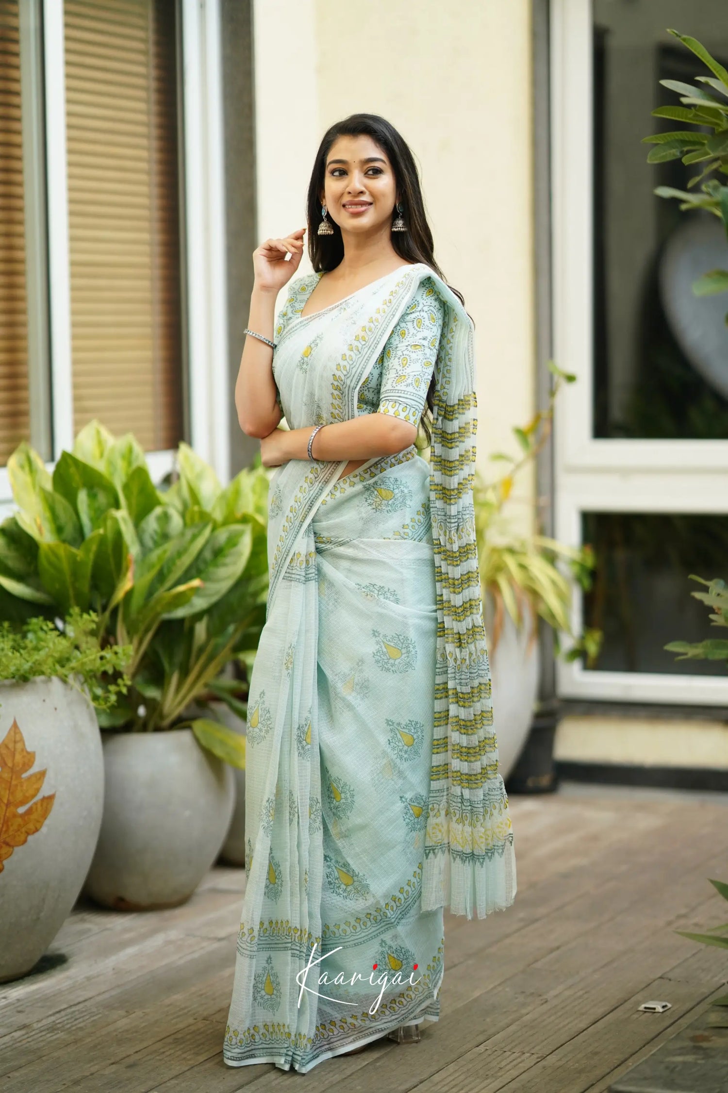 Kamali Kota Saree - Pastel Blue Sarees