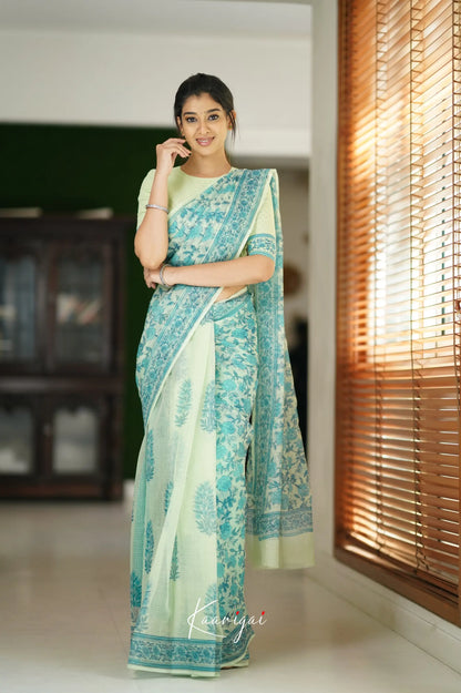 Kamali Kota Saree - Pastel Green Sarees