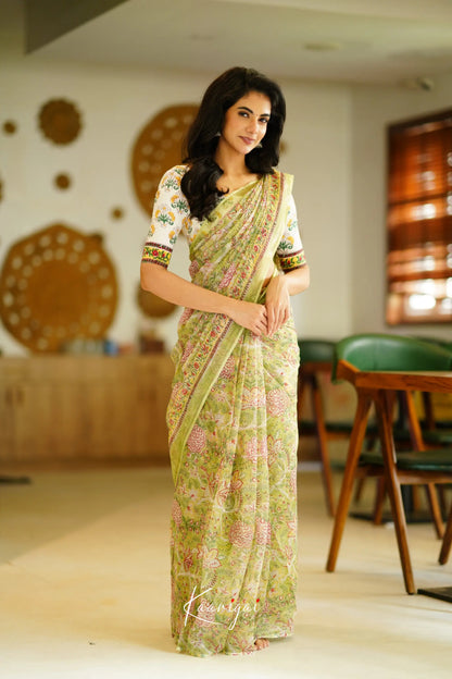 Kamali Kota Saree - Pastel Green Sarees