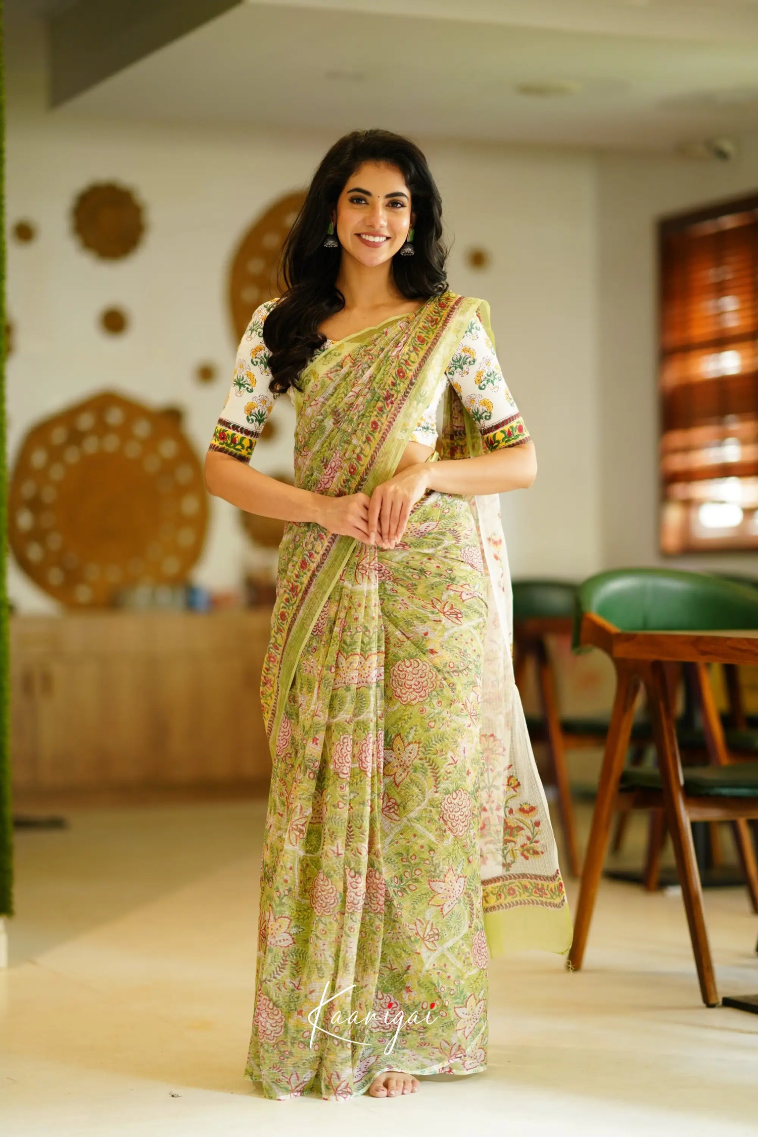 Kamali Kota Saree - Pastel Green Sarees