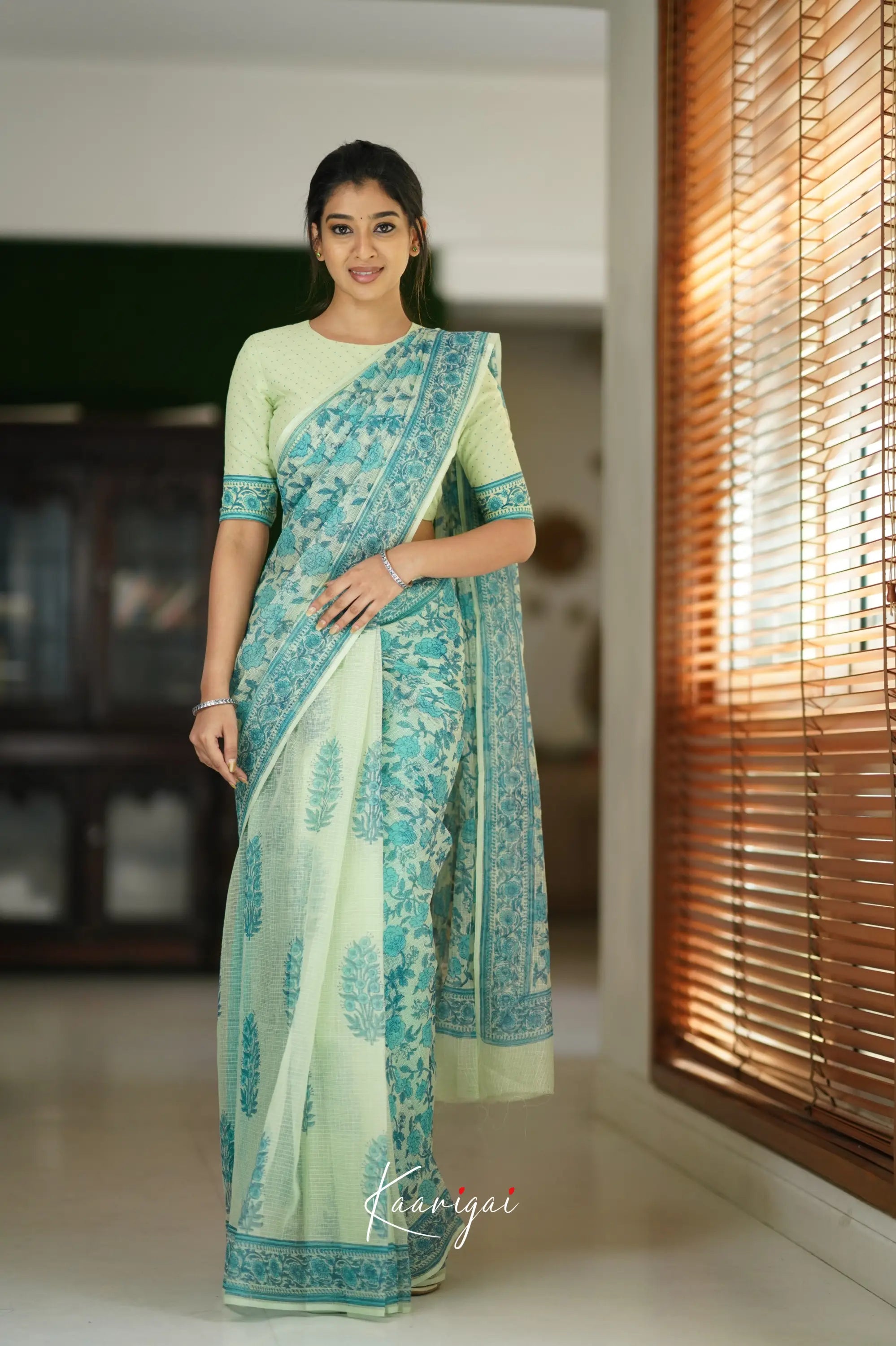 Kamali Kota Saree - Pastel Green Sarees