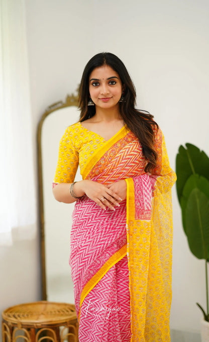 Kamali Kota Saree - Pink Sarees